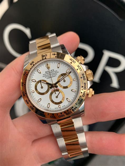 rolex daytona 18ct yellow gold and stainless steel mens watch|whats the price of a rolex cosmograph daytona watch.